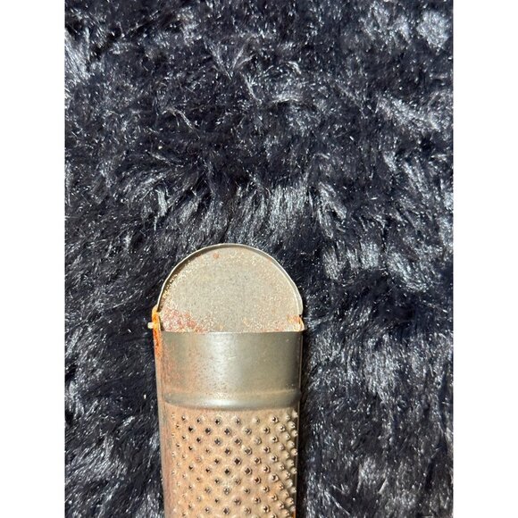 Vintage German Metal Nutmeg Grater With Textured Grip & Rust Patina - Picture 2 of 6